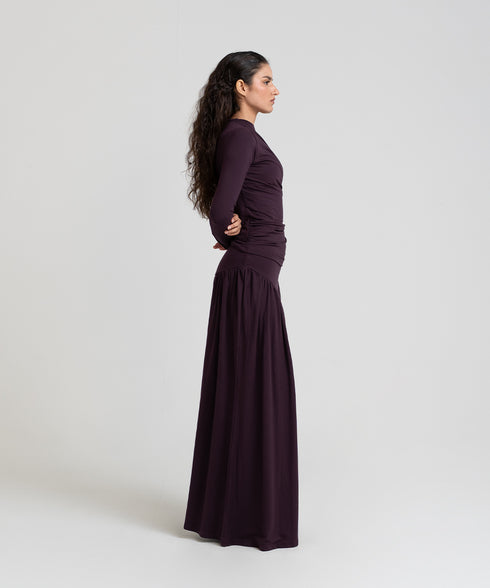 Women's Draped Skirt Set